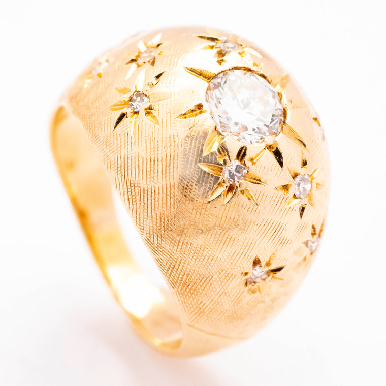 14kt Gypsy Style Diamond Ring