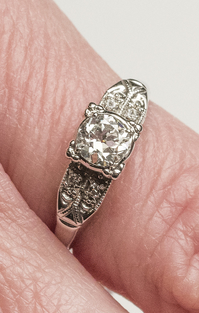 A Delicate Diamond Deco Engagement Ring Circa 1920