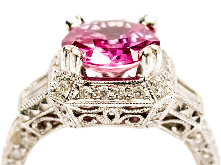 One Lady’s Important Pink Sapphire and Diamond Ring
