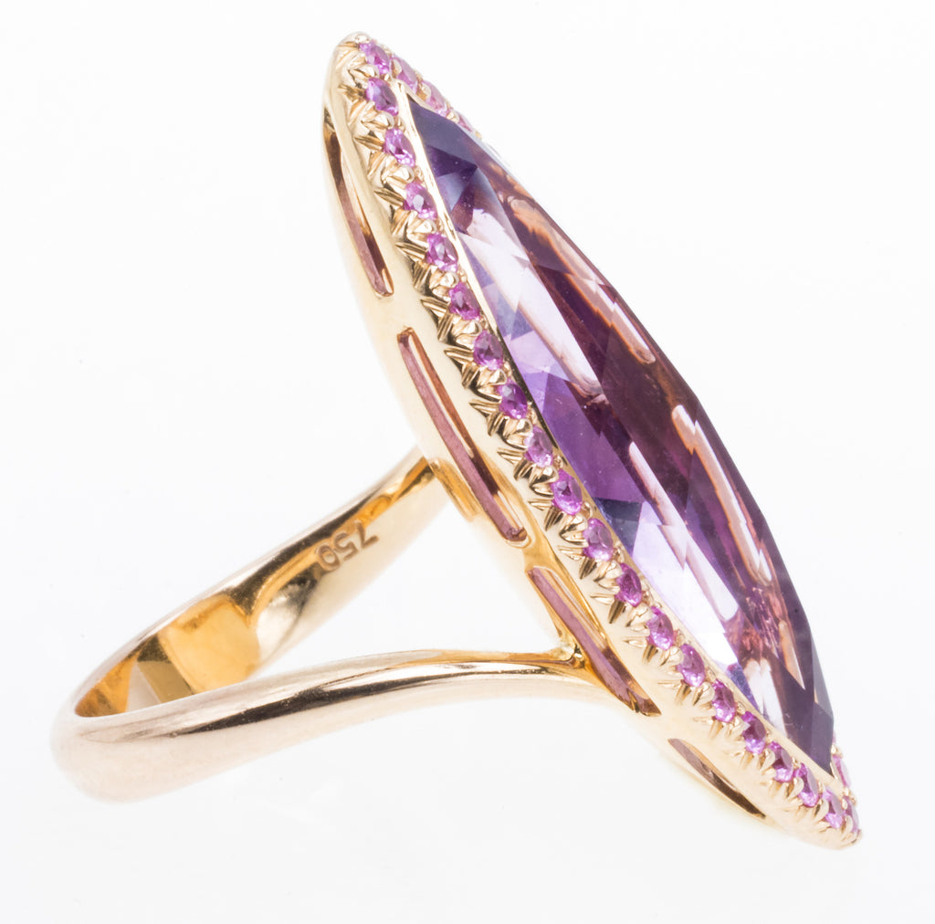 An Outstanding Amethyst and Sapphire Ring by Christophe Danhier