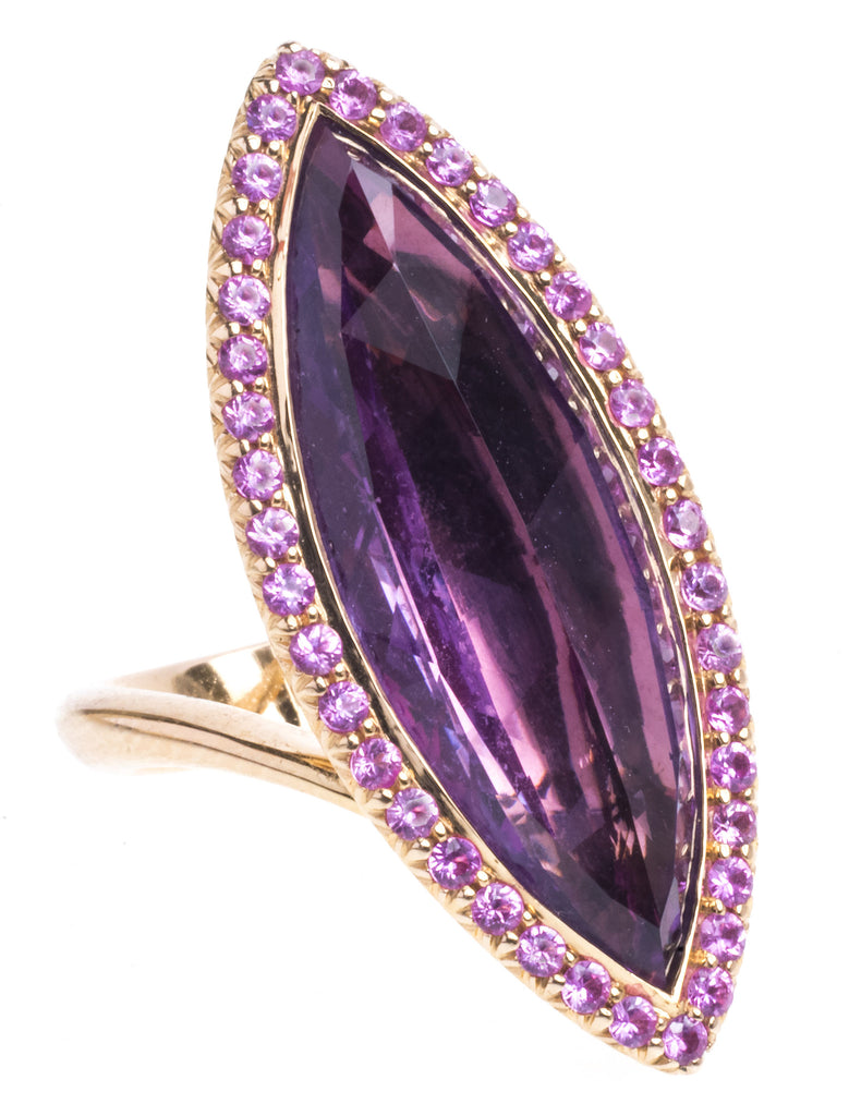 An Outstanding Amethyst and Sapphire Ring by Christophe Danhier