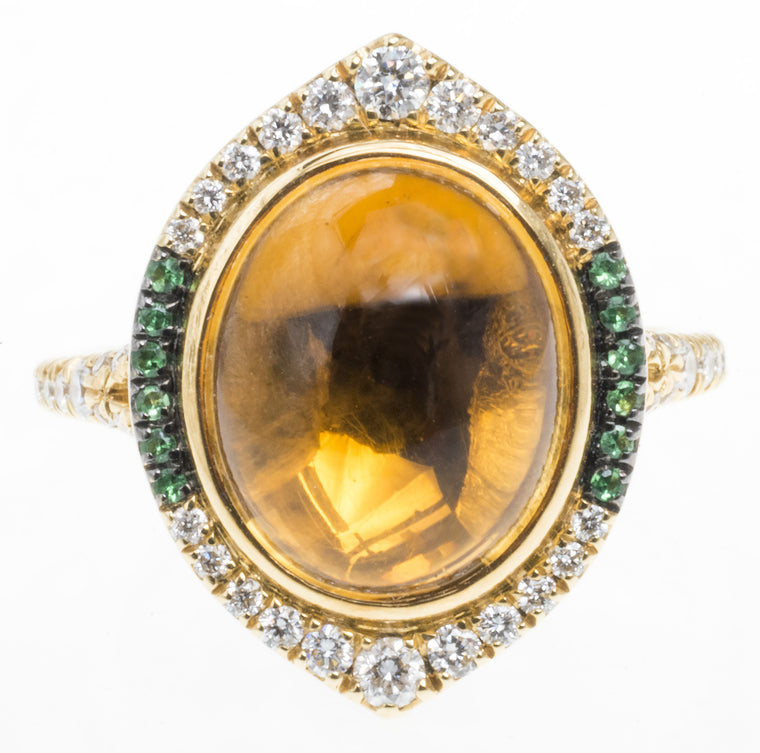 A Very Special Citrine and Diamond Ring by Christophe Danhier
